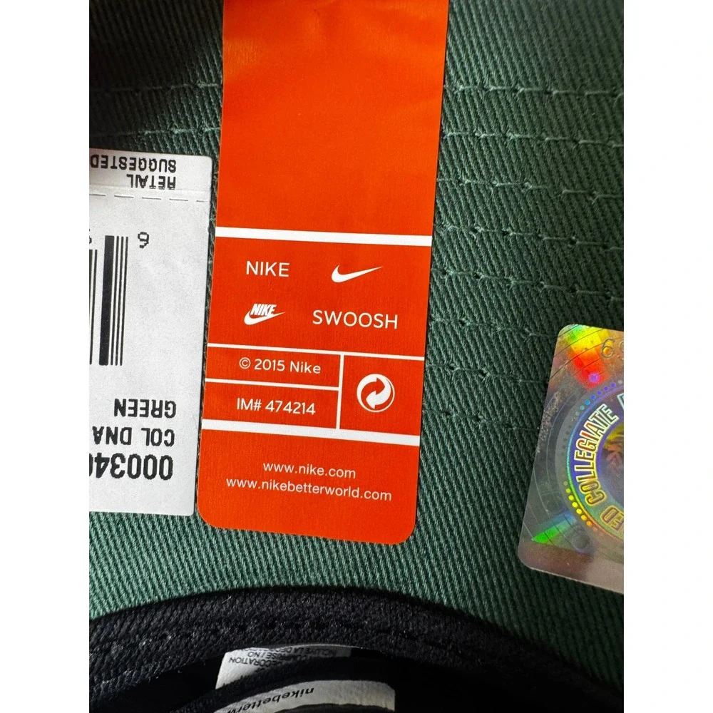 Nike‎ Michigan State Spartans Verbiage Swoosh Flex DNA Green Classic 99 Hat